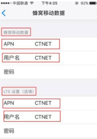 苹果ios14如何设置APN第5步